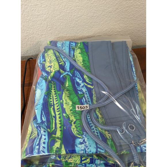 Vineyard Vines Swim Trunks 34‎ Blue Fish Beach Outdoor Board Shorts Beach Pool - Picture 12 of 12